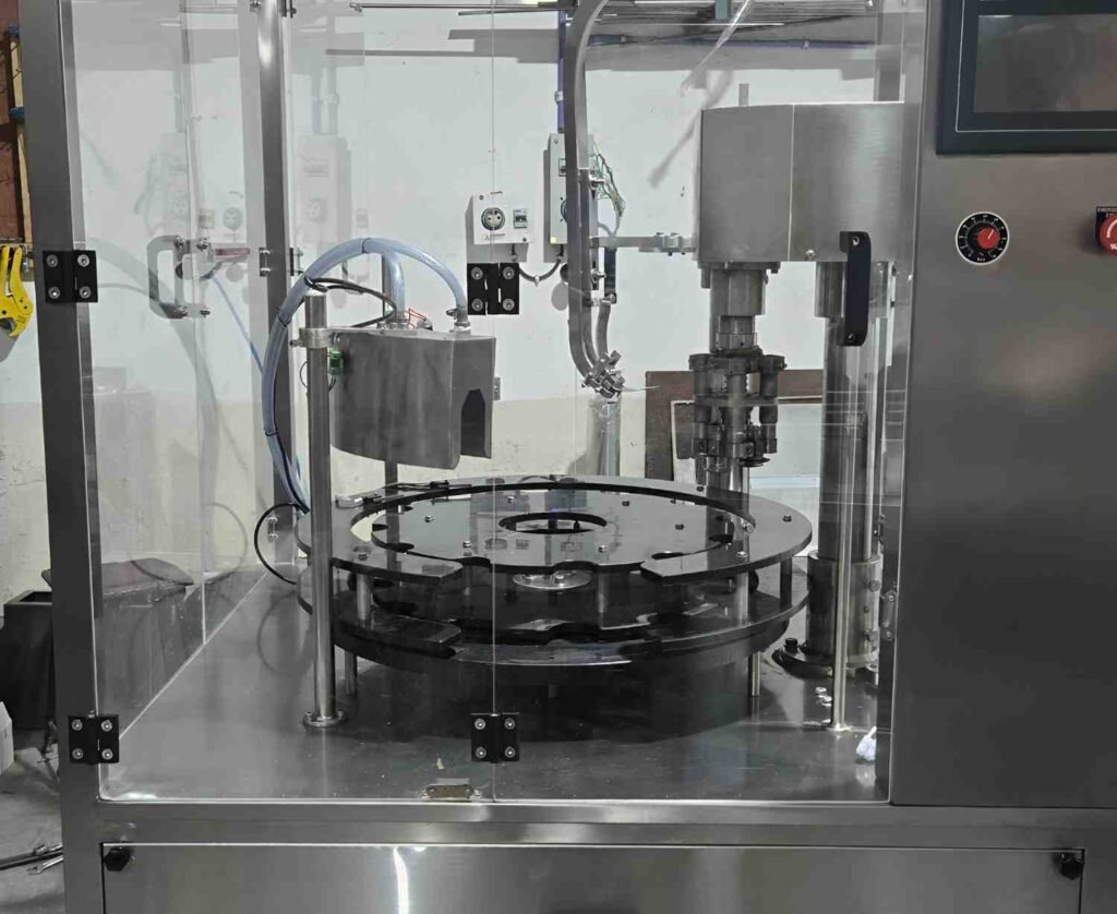 Rotary bottle filling & capping machine